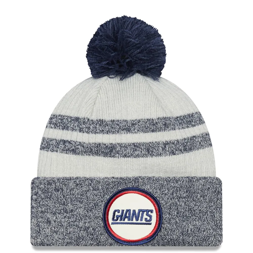 New Era Giants 2022 Sideline Historic Pom Knit Hat - Men's