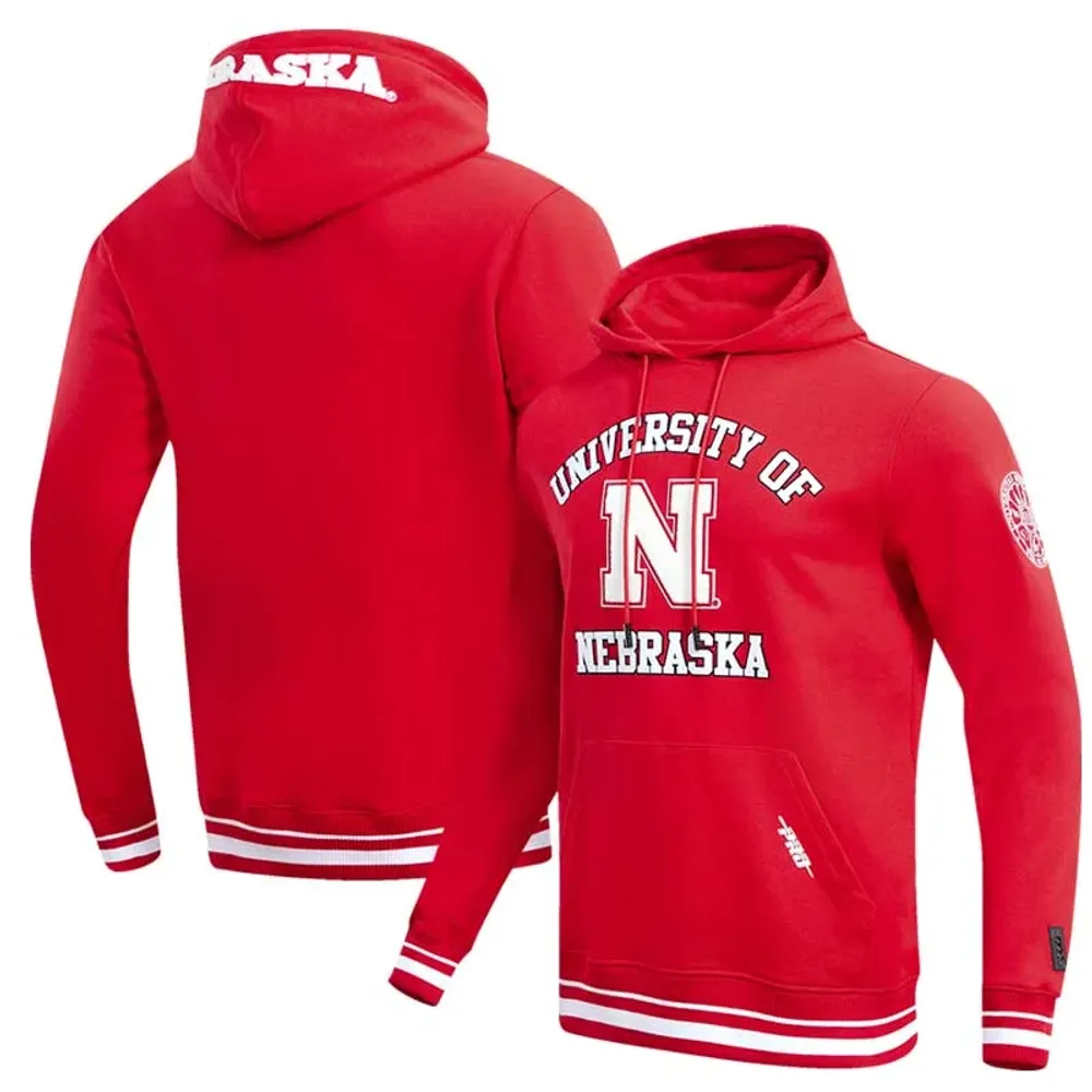 Pro Standard Nebraska Classic Stacked Logo Pullover Hoodie - Men's