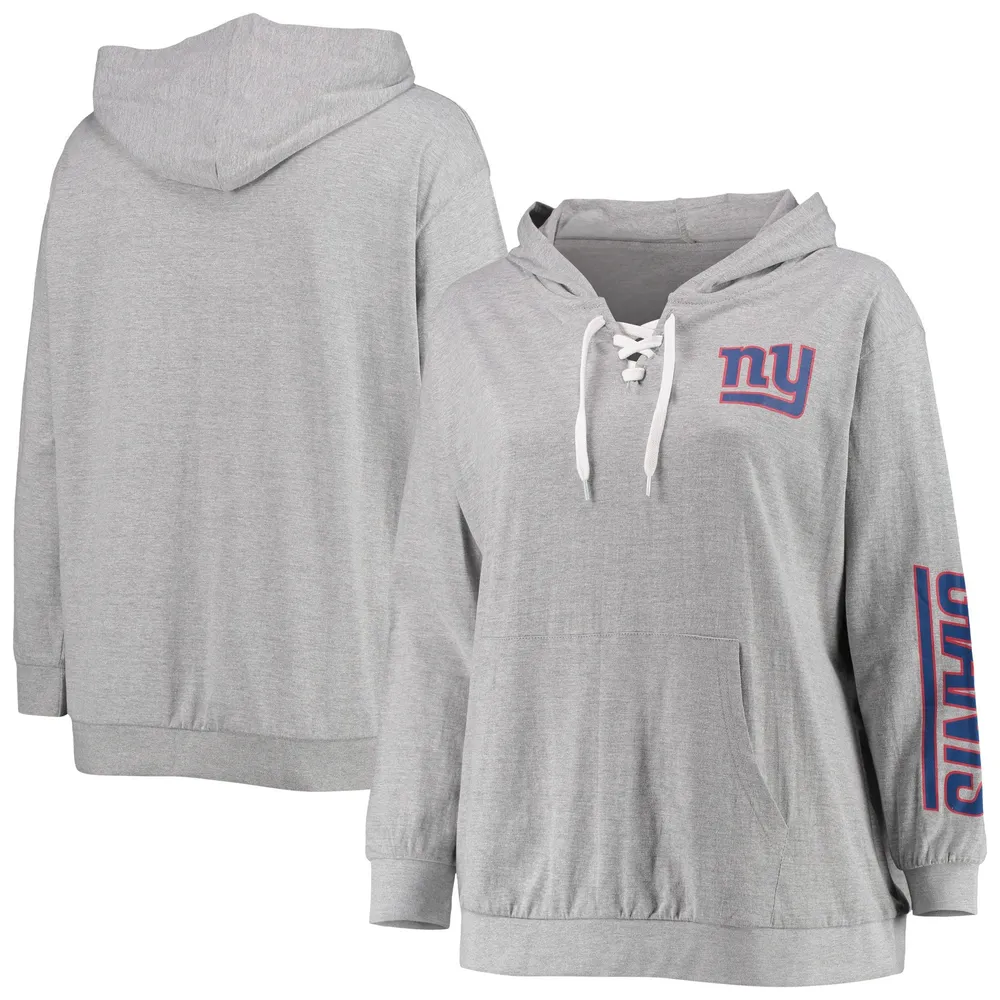 Fanatics Giants Plus Lace-Up Pullover Hoodie - Women's