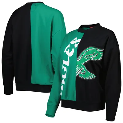 Women's Antigua White Philadelphia Eagles Victory Chenille Pullover Sweatshirt Size: Large