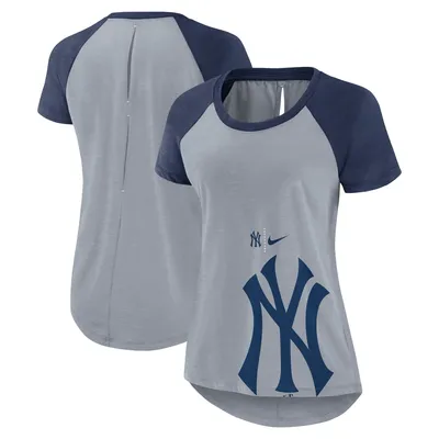 Women's New Era White York Yankees Plus Size 2-Hit Front Knot T-Shirt