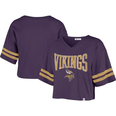 47 Brand Vikings Fanfare Sport V-Neck Crop Top - Women's