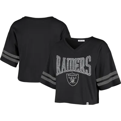 47 Brand Raiders Fanfare Sport V-Neck Crop Top - Women's