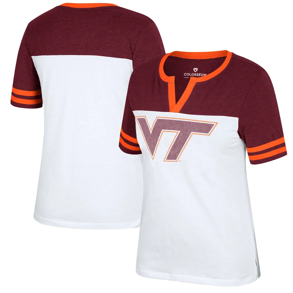 Colosseum Virginia Tech Frost Yourself Notch Neck T-Shirt - Women's