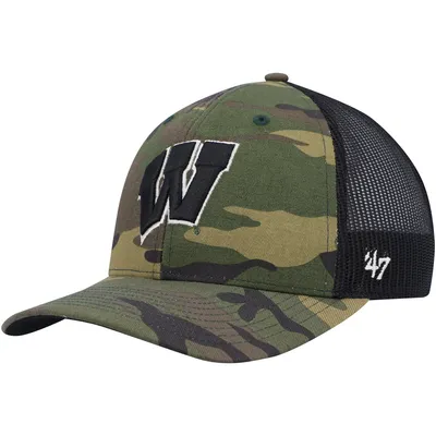 47 Brand Wisconsin Team Logo Trucker Snapback Hat - Men's