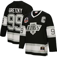 Mitchell & Ness Mens Wayne Gretzky Mitchell & Ness Kings 1992/93 Captain Patch Line Jersey - Mens Black Size S