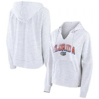 Fanatics Florida Striped Notch Neck Pullover Hoodie - Women's