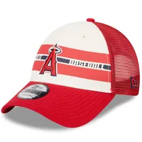 New Era Angels Team Stripe Trucker 9FORTY Snapback Hat - Men's