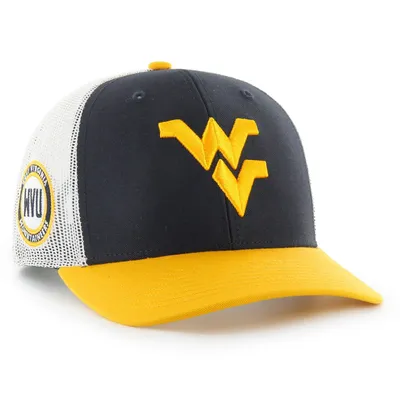 47 Brand West Virginia Side Note Trucker Snapback Hat - Men's