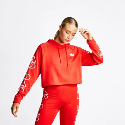 adidas Cropped Letter Hoodie