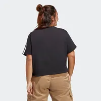 adidas Essentials 3-Stripes Single Jersey Crop +