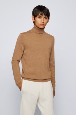 Regular-fit rollneck sweater extra-fine merino wool