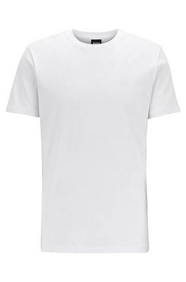 T-shirt à col ras-du-cou en jersey simple tissé-teint