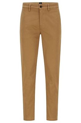 Chino Tapered Fit en satin de coton stretch bross