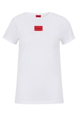 T-shirt Slim Fit en coton avec étiquette logo
