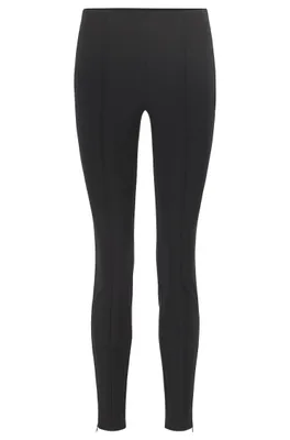 Legging Skinny Fit à nervures, zippé au bas des jambes