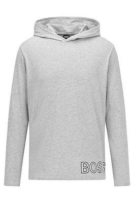 BOSS Hommes Identity LS-Shirt H T-Shirt de Pyjama en Coton Stretch avec Logo contouré 