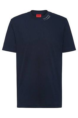 T-shirt en coton mélangé à logo divisé