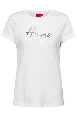 T-shirt Slim Fit en coton avec logo imprimé d’inspiration céleste