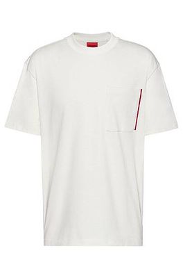 T-shirt Relaxed Fit en coton avec ruban logo rouge