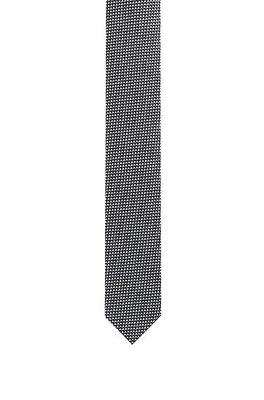 Cravate en pure soie avec micro motif en jacquard tissé