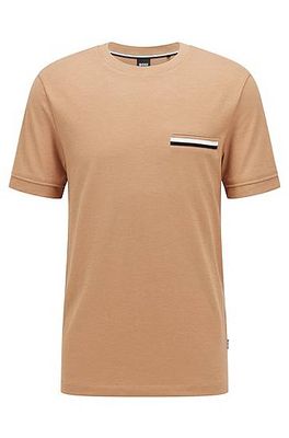 T-shirt à manches courtes en jersey de coton à rayures chevrons
