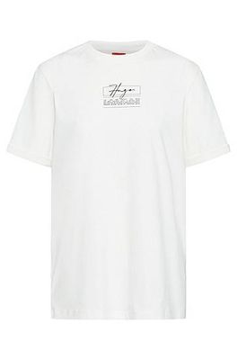 T-shirt en jersey de coton avec logo à message