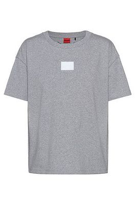 T-shirt Relaxed Fit en coton biologique avec logo en silicone