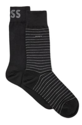 Two-pack of regular-length socks in stretch cotton