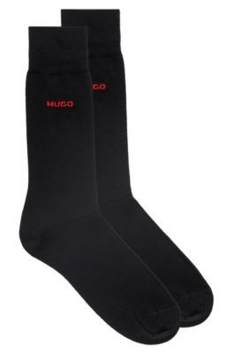 Two-pack of regular-length socks stretch fabric