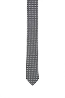 Cravate en pure soie avec micro motif en jacquard tiss