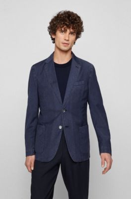 Slim-fit single-breasted jacket virgin wool