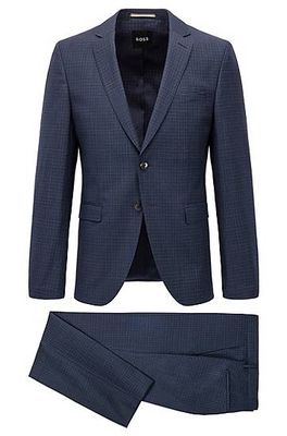 Costume Extra Slim Fit en laine vierge à micro motif