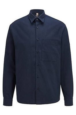 Surchemise Relaxed Fit en twill épais à patch logo