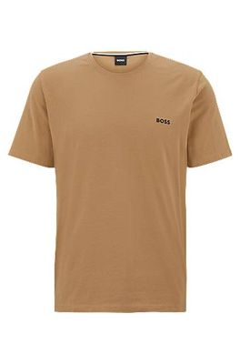 T-shirt d’intérieur en coton stretch à logo contrastant