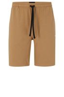 Short en coton stretch à logo brod