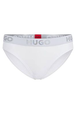 Slip en coton stretch avec taille à logo