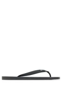 Branded flip-flops with structured straps