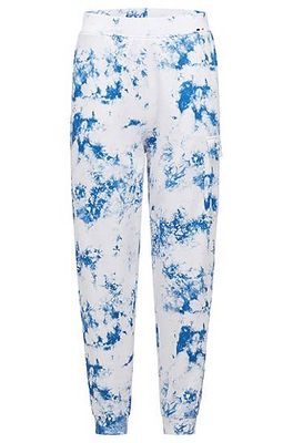 Bas de survêtement Relaxed Fit en coton à imprimé effet tie-dye