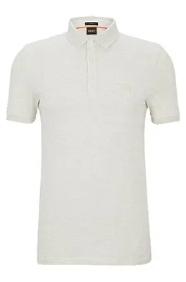 Polo Slim Fit en coton stretch à patch logo