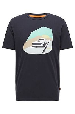 T-shirt Regular Fit en jersey de coton avec motif artistique voiture