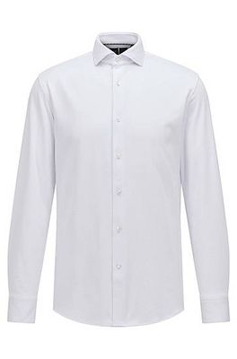 Chemise Slim Fit structurée en jersey stretch performant et structur