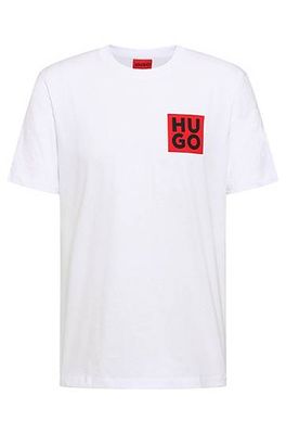 T-shirt en coton biologique avec logo carr