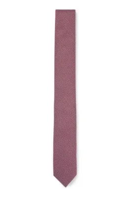 Silk-jacquard tie with micro pattern