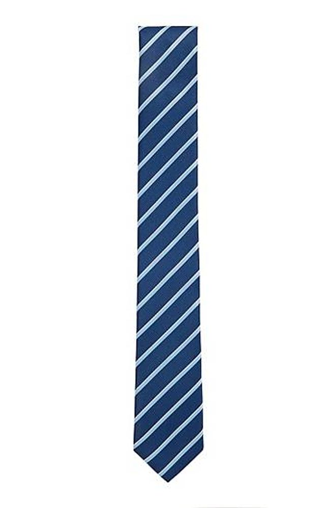 Cravate en tissu recyclé à rayures en diagonale