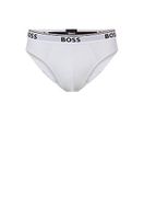 Lot de trois slips en coton stretch avec logos à la taille