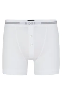 Boxer court en coton biologique avec ceinture logotée