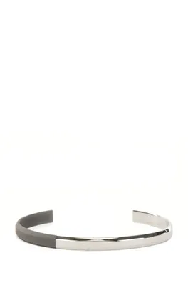 Bracelet à logo en métal mat et poli