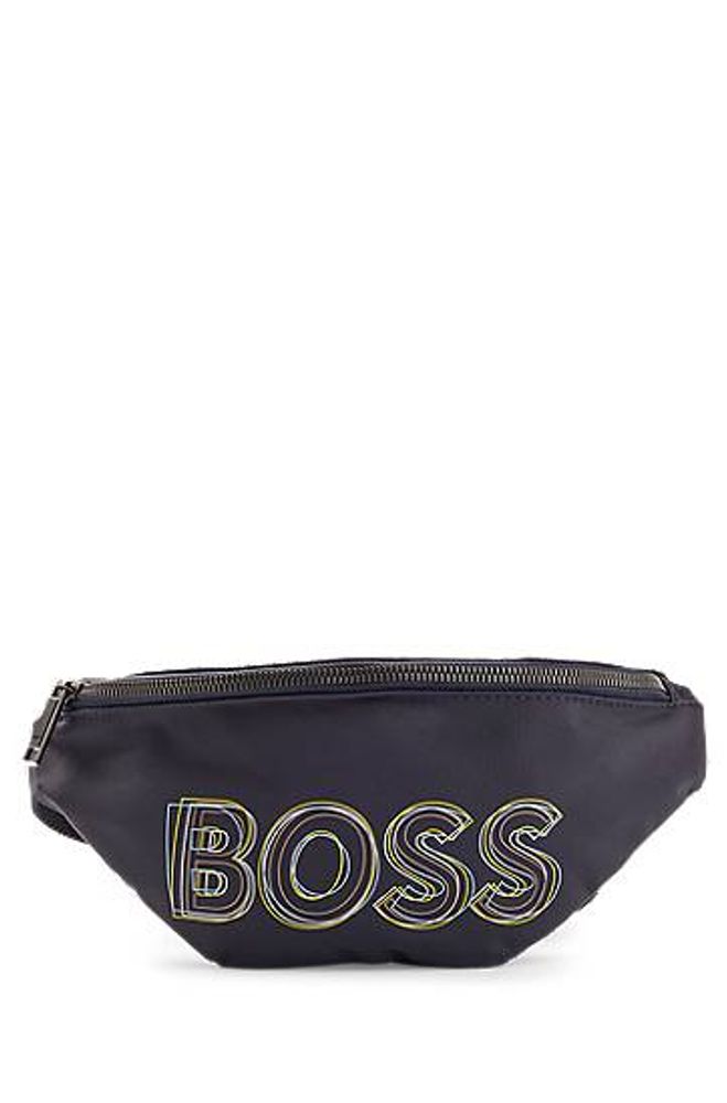 Sac ceinture en nylon recyclé à logo imprimé effet superpos
