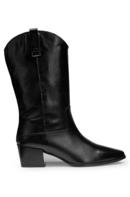 Cowboy-style boots Italian nappa leather